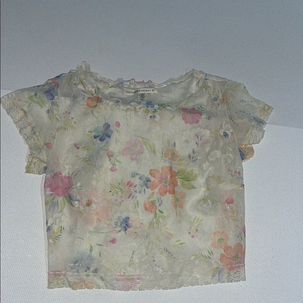 Victoria's Secret  transparency Floral crop top Small